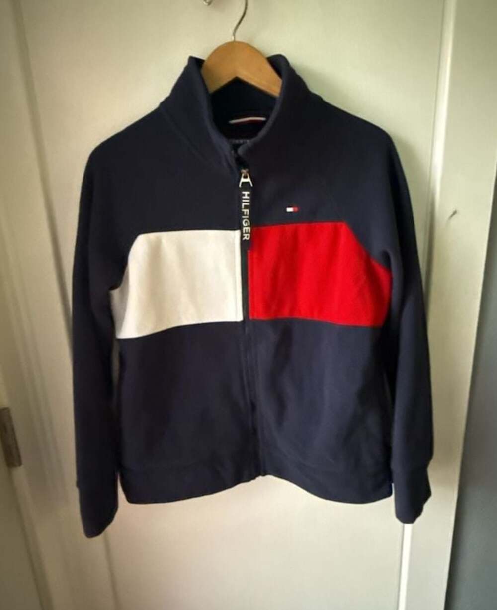 Tommy Hilfiger Sport Colorblock Fleece Full Zip Jacket  Navy Blue, Size L
